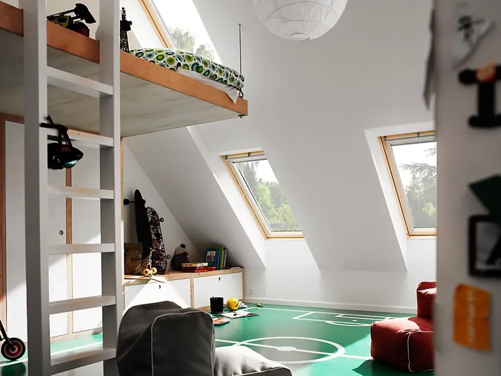 Velux Velux Et Fenêtre De Toit<Fenêtre de toit à rotation Tout Confort Whitefinish - bois peint en blanc L. 55 x H. 98 cm (GGL 2057 CK04)