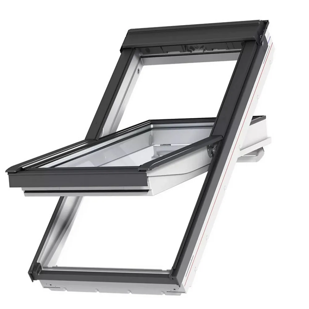 VELUX Fenêtre de toit à rotation GGU SK08 0057 L.114 x H.140 cm Tout confort EverFinish blanc- Velux Et Fenêtre De Toit