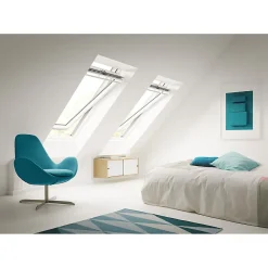 Velux Fenêtre de toit à rotation Standard Whitefinish - bois peint en blanc L. 134 x H. 140 cm (GGL 2054 UK08)- Velux Et Fenêtre De Toit