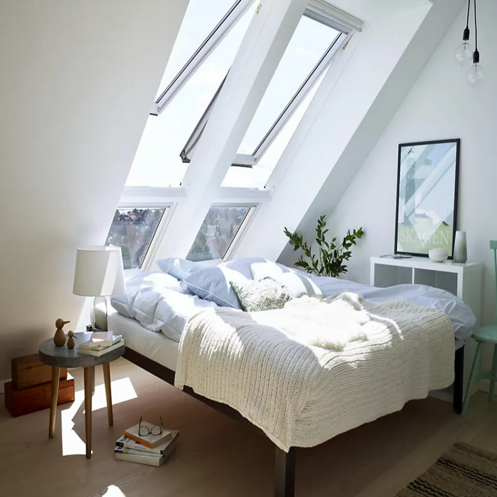 VELUX Fenêtre de toit à rotation GPU MK06 0057 L.78 x H.118 cm Tout confort EverFinish blanc- Velux Et Fenêtre De Toit