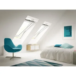 Velux Fenêtre de toit à rotation Standard Whitefinish - bois peint en blanc L. 55 x H. 98 cm (GGL 2054 CK04)- Velux Et Fenêtre De Toit