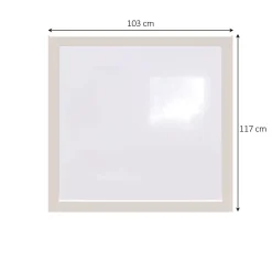 GoodHome Fenêtre Aluminium<Fenêtre fixe double vitrage en aluminium blanc l.103 x H.117 cm
