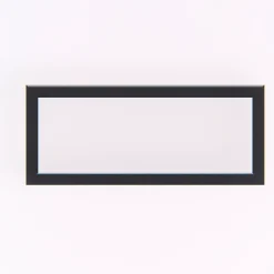GoodHome Fenêtre Aluminium<Fenêtre fixe double vitrage en aluminium gris l.103 x H.47 cm