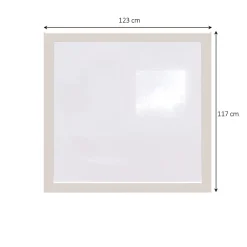 GoodHome Fenêtre Aluminium<Fenêtre fixe double vitrage en aluminium blanc l.123 x H.117 cm