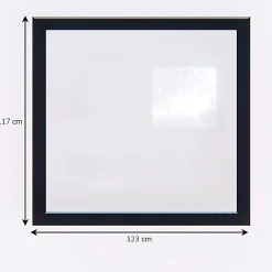GoodHome Fenêtre fixe double vitrage en aluminium gris l.123 x H.117 cm- Fenêtre Aluminium