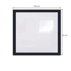 GoodHome Fenêtre fixe double vitrage en aluminium gris l.103 x H.97 cm- Fenêtre Aluminium