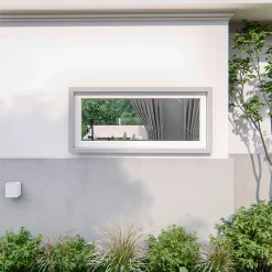 GoodHome Fenêtre Aluminium<Fenêtre fixe double vitrage en aluminium blanc l.103 x H.97 cm