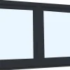 Fral Fermetures Fenêtre Pvc<Fenêtre oscillo-battante double vantaux PVC anthracite et blanc L 1400mm x H 850mm ouvrant droit