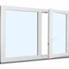 Fral Fermetures Fenêtre oscillo-battante double vantaux PVC blanc L 1400mm x H 850mm ouvrant droit- Fenêtre Pvc