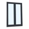 Fral Fermetures Fenêtre oscillo-battante double vantaux PVC anthracite L 1000mm x H 1300mm ouvrant droit- Fenêtre Pvc