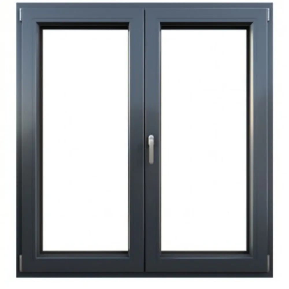 Fral Fermetures Fenêtre oscillo-battante double vantaux PVC anthracite L 1000mm x H 1300mm ouvrant droit- Fenêtre Pvc