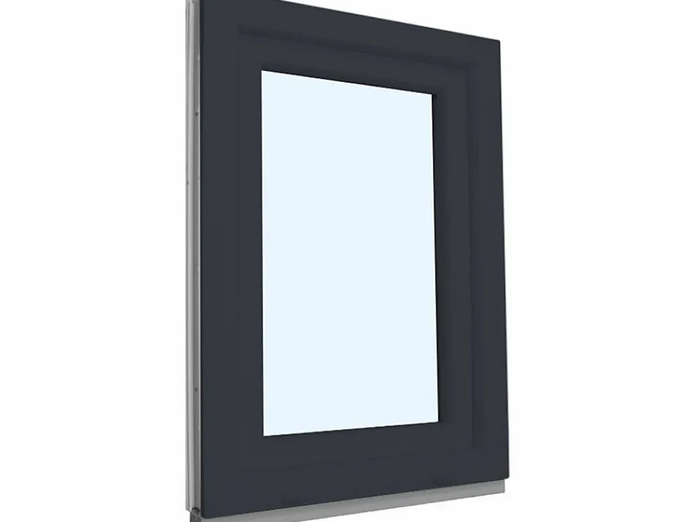 Fral Fermetures Fenêtre Pvc<Fenêtre oscillo-battante PVC anthracite L 800mm x H 1350mm ouvrant droit