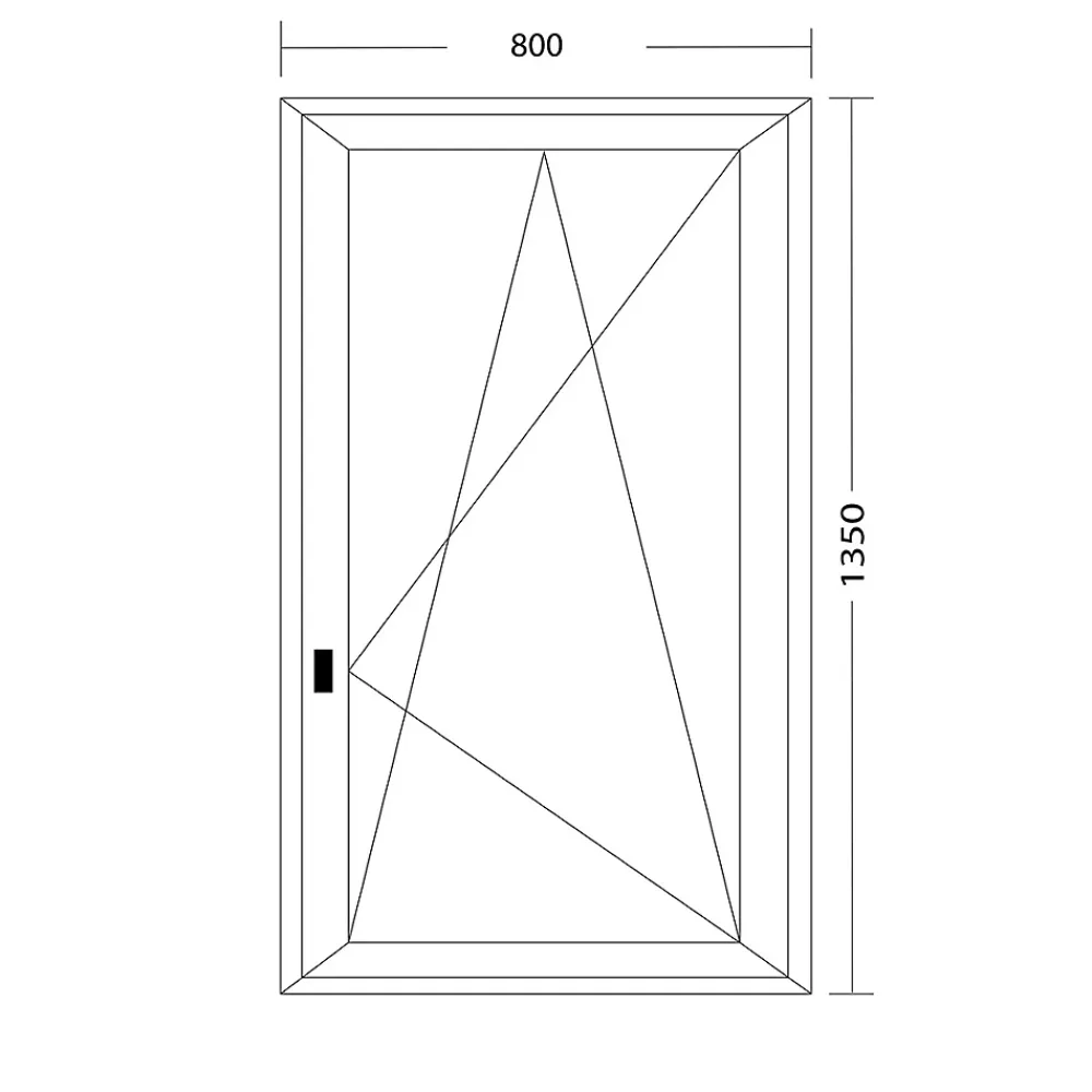 Fral Fermetures Fenêtre Pvc<Fenêtre oscillo-battante PVC anthracite L 800mm x H 1350mm ouvrant droit