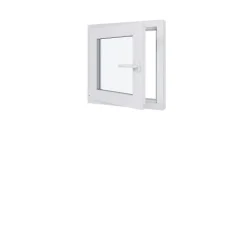 Hexa’Fen Fenêtre PVC - LxH 600x600 mm -Triple Vitrage - Blanc -poignée à droite- Fenêtre Pvc