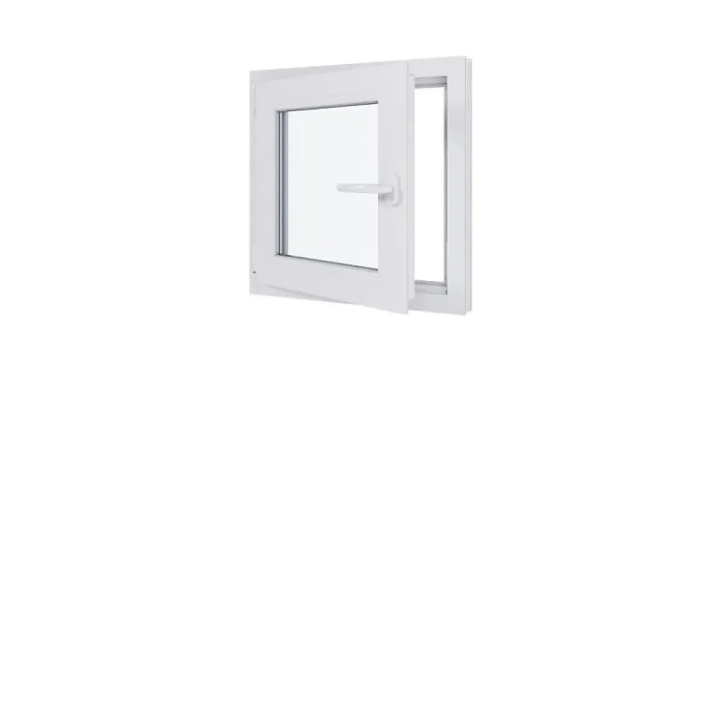 Hexa’Fen Fenêtre PVC - LxH 600x600 mm -Triple Vitrage - Blanc -poignée à droite- Fenêtre Pvc