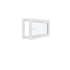 Hexa’Fen Fenêtre PVC - LxH 1100x600 mm -Triple Vitrage - Blanc -poignée à gauche- Fenêtre Pvc