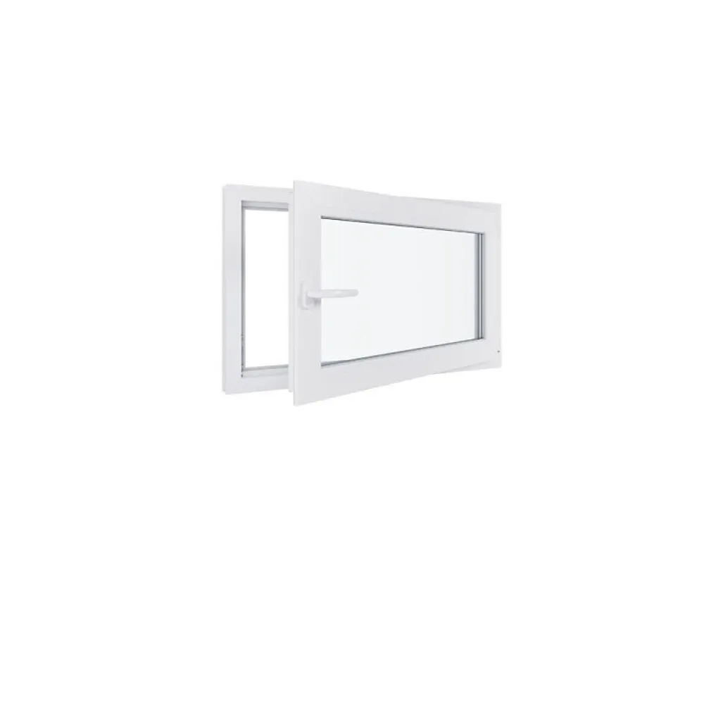 Hexa’Fen Fenêtre PVC - LxH 1100x600 mm -Triple Vitrage - Blanc -poignée à gauche- Fenêtre Pvc