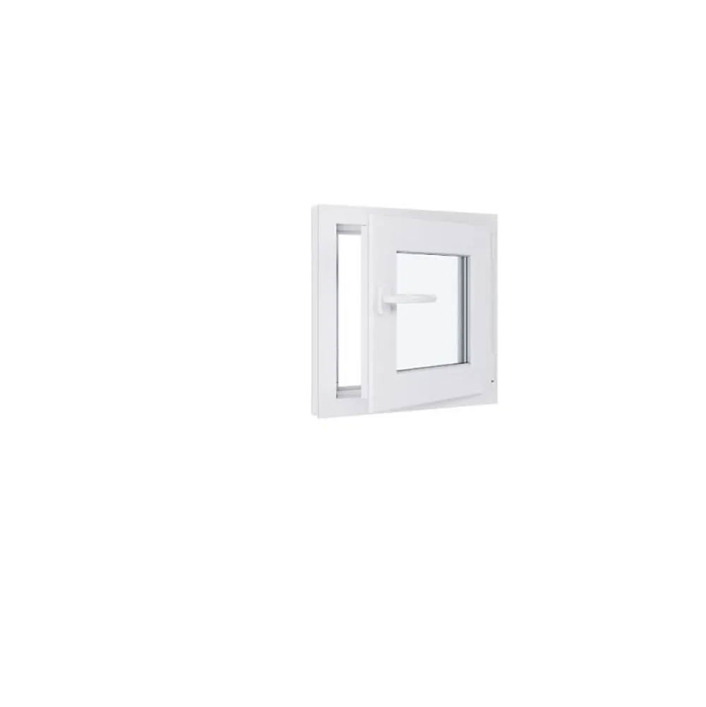 Hexa’Fen Fenêtre Pvc<Fenêtre PVC - LxH 500x500 mm -Triple Vitrage - Blanc -poignée à gauche