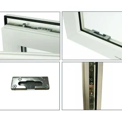 Hexa’Fen Fenêtre PVC - LxH 1100x600 mm -Triple Vitrage - Blanc -poignée à droite- Fenêtre Pvc