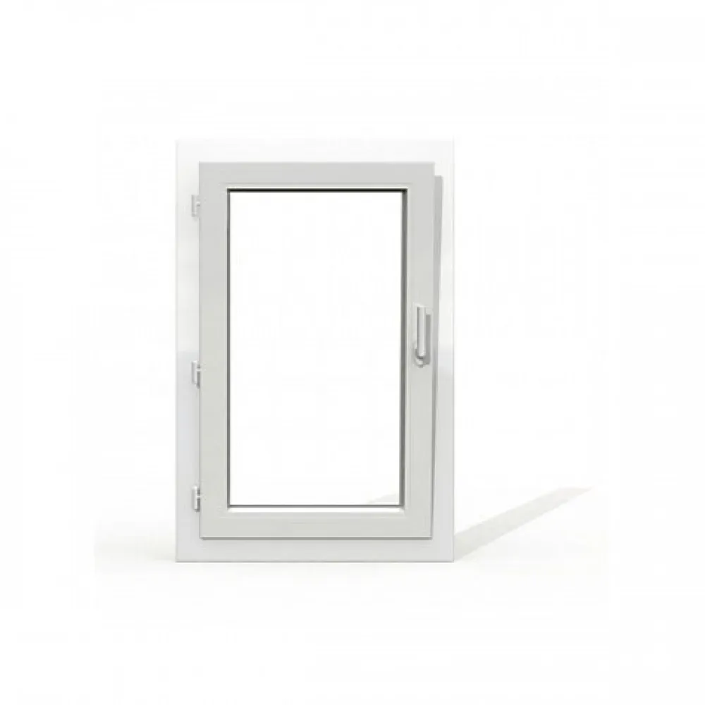 Gefradis Fenêtre PVC 1 vantail H 105 x L 80 cm OB pour pose en neuf avec poignée - tirant gauche- Fenêtre Pvc