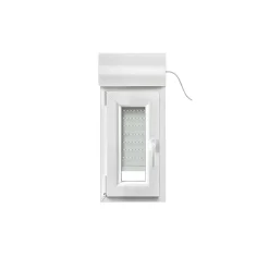 GoodHome Fenêtre Pvc<Fenêtre PVC 1 vantail oscillo-battant + volet roulant électrique blanc - l.40 x h.75 cm, tirant gauche