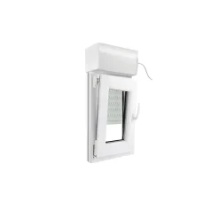 GoodHome Fenêtre PVC 1 vantail oscillo-battant + volet roulant électrique blanc - l.40 x h.65 cm, tirant gauche- Fenêtre Pvc