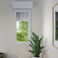 GoodHome Fenêtre Pvc<Fenêtre PVC 1 vantail oscillo-battant + volet roulant électrique blanc - l.60 x h.115 cm, tirant gauche
