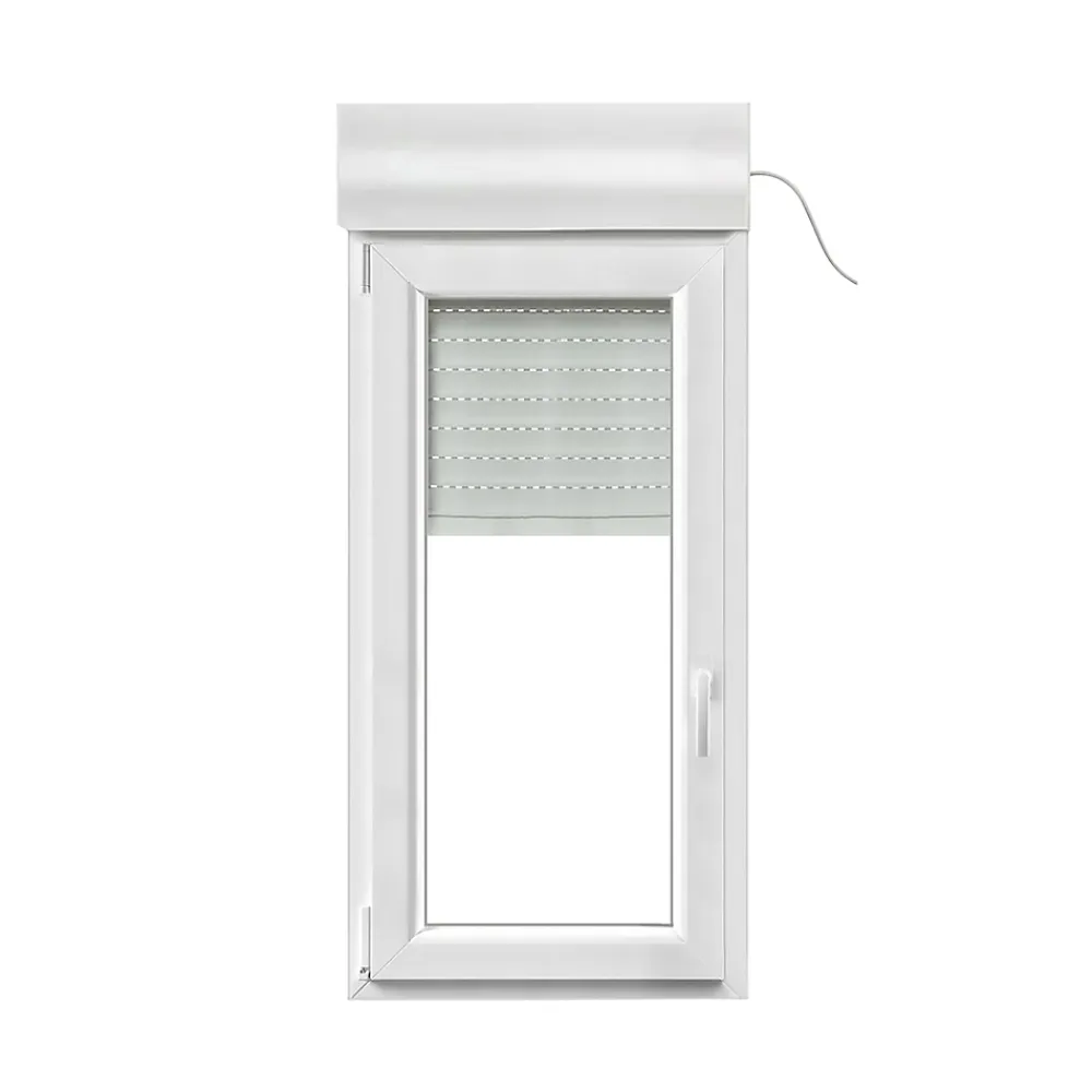 GoodHome Fenêtre PVC 1 vantail oscillo-battant + volet roulant électrique blanc - l.60 x h.95 cm, tirant gauche- Fenêtre Pvc