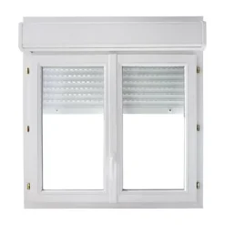 Fenêtre Pvc<Fenêtre PVC 2 vantaux + volet roulant - l.100 x h.175 cm, tirant droit