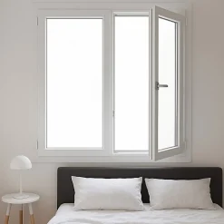 Gefradis Fenêtre PVC 2 vantaux H 115 x L 150 cm OF pour pose en neuf avec poignée- Fenêtre Pvc