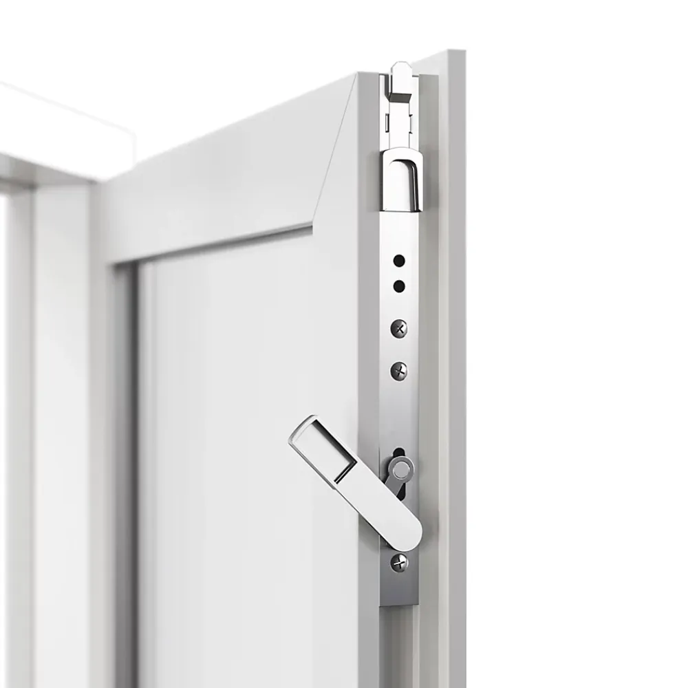 GoodHome Fenêtre PVC 2 vantaux oscillo-battant + volet roulant électrique blanc - l.100 x h.105 cm- Fenêtre Pvc