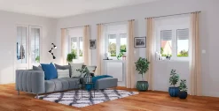 GoodHome Fenêtre PVC 2 vantaux oscillo-battant + volet roulant électrique blanc - l.100 x h.95 cm- Fenêtre Pvc