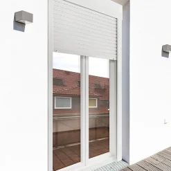 GoodHome Fenêtre PVC 2 vantaux oscillo-battant + volet roulant électrique blanc - l.80 x h.135 cm- Fenêtre Pvc