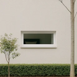Gefradis Fenêtre PVC abattant 1 vantail blanc H 45 x L 120 cm avec poignée pour pose en neuf- Fenêtre Pvc