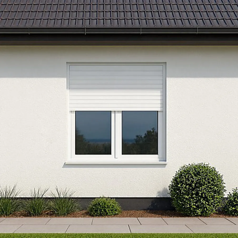 Gefradis Fenêtre Pvc<Fenêtre PVC avec volet roulant électrique H 155 x L 80 cm 2 vantaux pour pose en neuf