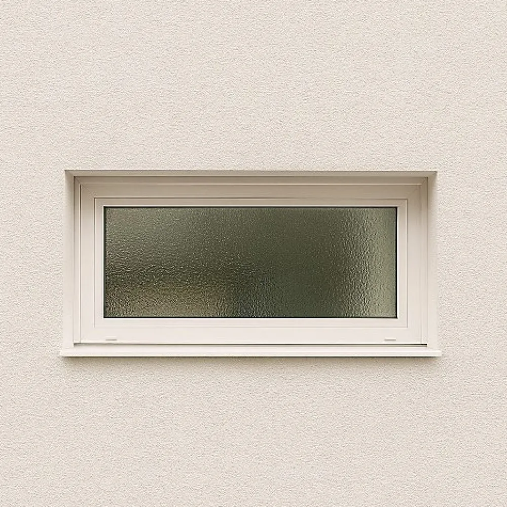 Gefradis Fenêtre Pvc<Fenêtre PVC blanc 1 vantail abattant hors tout H 46 x L 96 cm verre brouillé pour pose rénovation