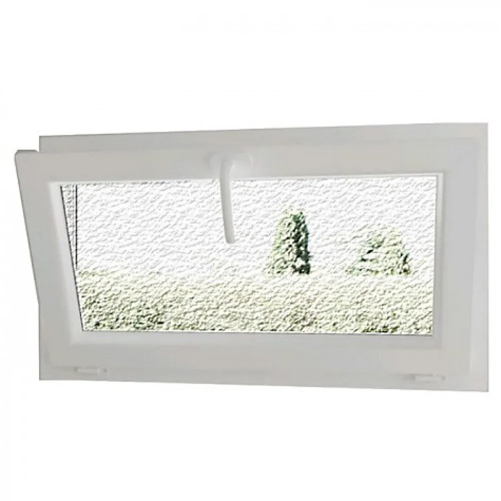 Gefradis Fenêtre Pvc<Fenêtre PVC blanc 1 vantail abattant hors tout H 46 x L 96 cm verre brouillé pour pose rénovation