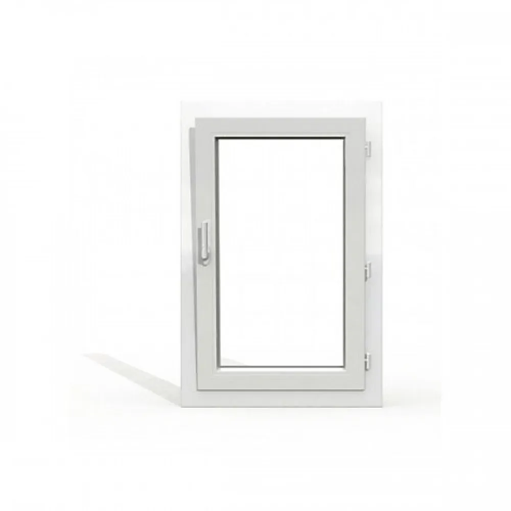 Gefradis Fenêtre PVC blanc 1 vantail hors tout H 76 x L 86 cm oscillo battant pour pose rénovation - tirant droit- Fenêtre Pvc