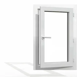Gefradis Fenêtre Pvc<Fenêtre PVC blanc 1 vantail hors tout H 106 x L 86 cm ouverture française pour pose rénovation - tirant droit