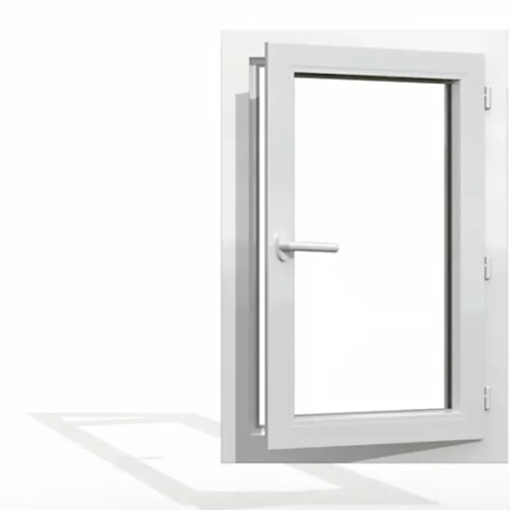 Gefradis Fenêtre Pvc<Fenêtre PVC blanc 1 vantail hors tout H 106 x L 86 cm ouverture française pour pose rénovation - tirant droit