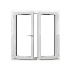Gefradis Fenêtre PVC blanc 2 vantaux hors tout H 186 x L 116 cm ouverture française pour pose rénovation- Fenêtre Pvc