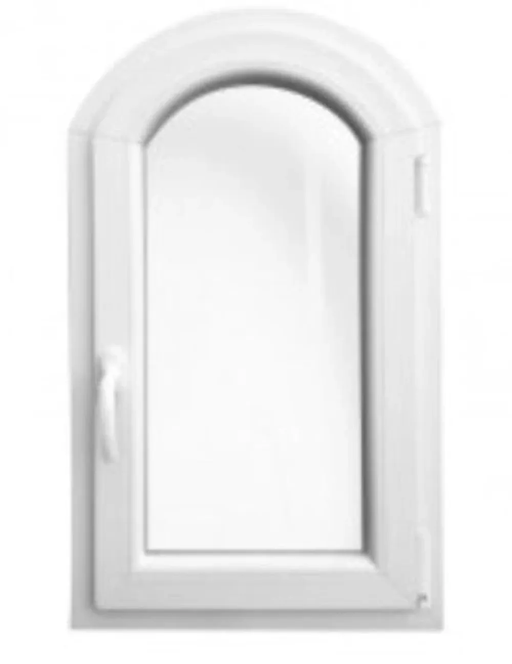 3 in 1 Fenêtre Pvc<Fenêtre PVC cintré 1 ventail ouvrant RAL 9016 ( L.: 70 cm x H.: 80 cm)