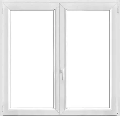 3 in 1 Fenêtre PVC deux cadres double ouvrant RAL 9016 ( L.: 197 cm x H.: 180 cm)- Fenêtre Pvc