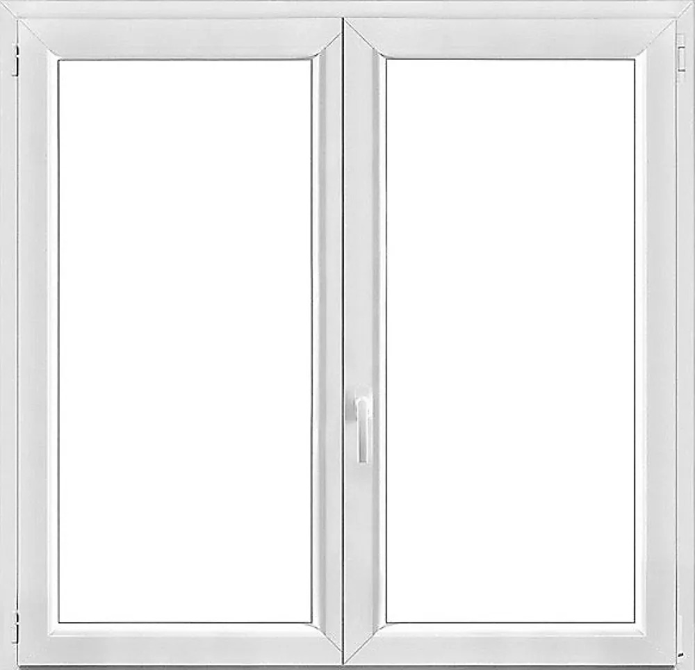3 in 1 Fenêtre PVC deux cadres double ouvrant RAL 9016 ( L.: 160 cm x H.: 93 cm)- Fenêtre Pvc
