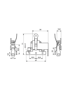 Thirard Volet Battant<Ferme volet roulant, anti-soulèvement, inox, 67x71mm, 2 pièces -