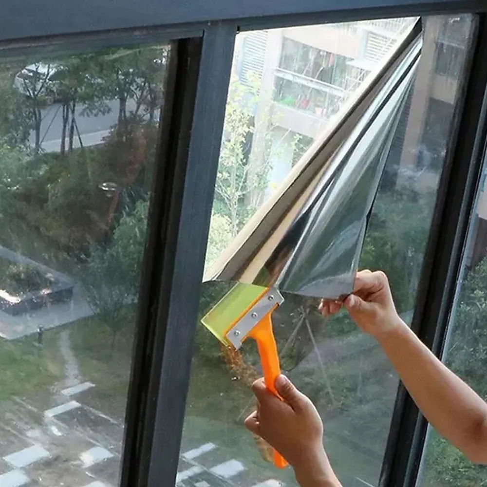 Ambiance Sticker Film adhésif miroir privatif pour fenêtre au mètre - Anti-Regard Anti-UV Anti-Chaleur - 60cmx4m- Film Occultant Pour Vitrage