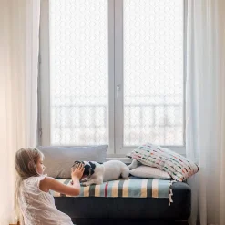 Wallfluent Film décoratif pour vitre 200x116 cm décoratif vitrail Formes Géométriques 1 rol.- Film Occultant Pour Vitrage
