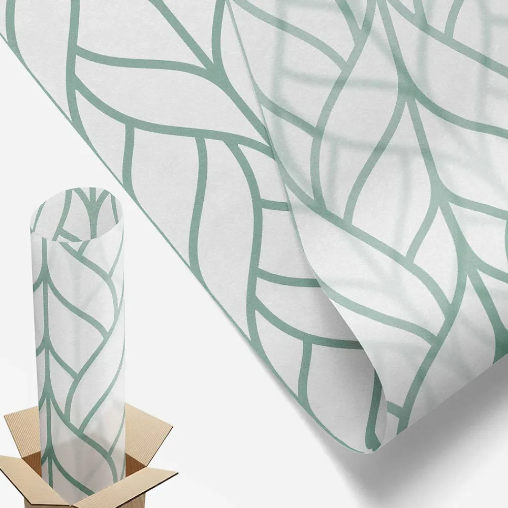 Wallfluent Film décoratif pour vitre 200x100 cm Protège efficacement l'intimité Symétrie Des Plantes 1 rol.- Film Occultant Pour Vitrage