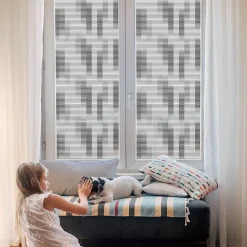 Wallfluent Film Occultant Pour Vitrage<Film décoratif pour vitre 100x146 cm décoratif vitrail Grille Graphique 1 rol.