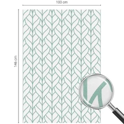 Wallfluent Film décoratif pour vitre 100x146 cm Protège efficacement l'intimité Symétrie Des Plantes 1 rol.- Film Occultant Pour Vitrage
